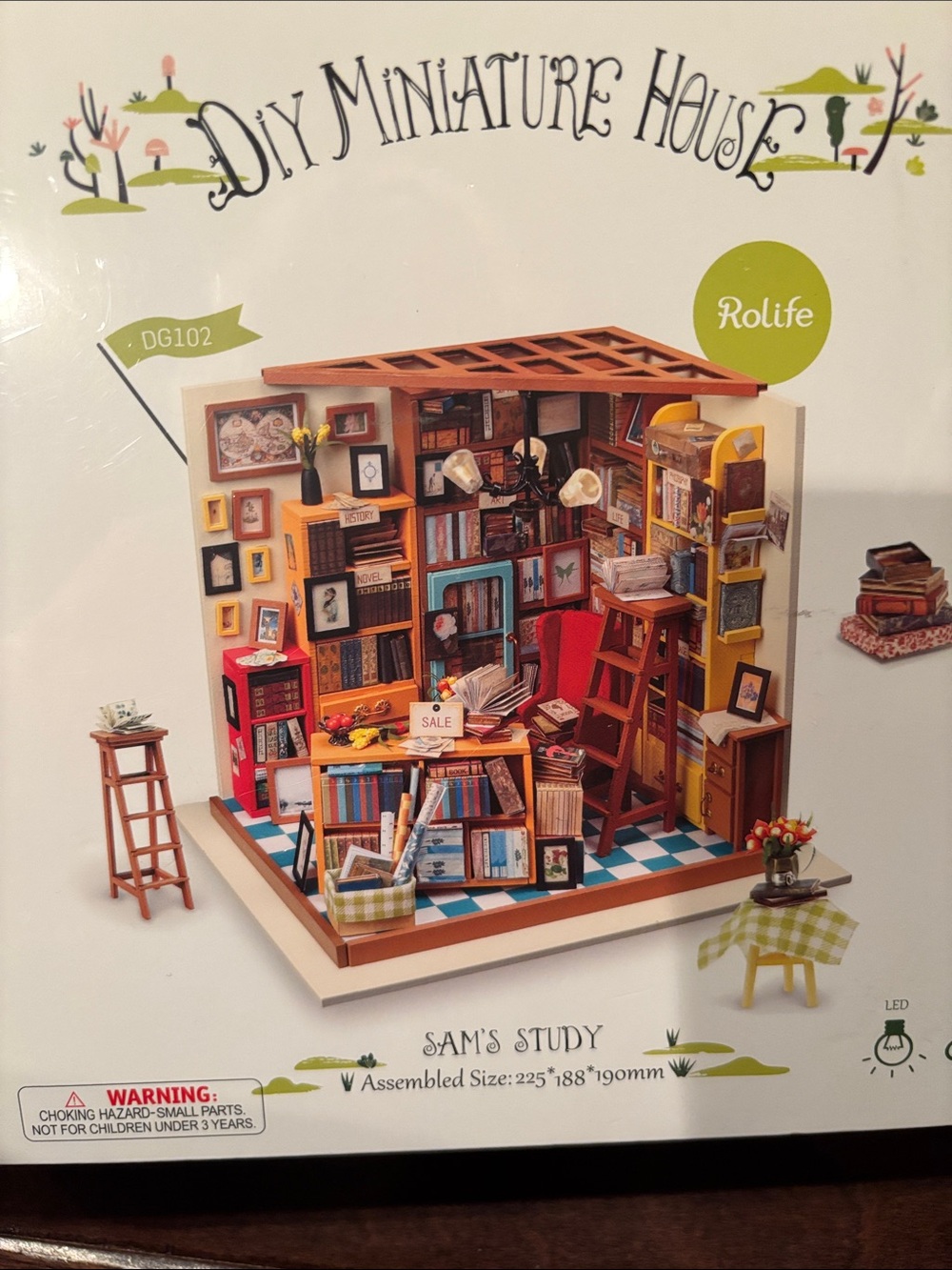 ROLIFE- Sam's Study DIY Miniature House. Brand new in pkg